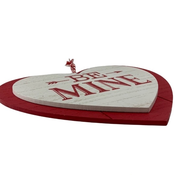 Valentines Wall Hanging Double Layer Heart Wood Plaque 10” X 9.6” NEW - Picture 3 of 6